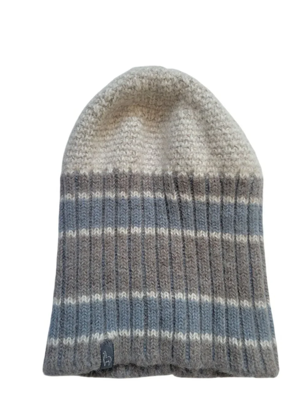 Shupaca Baby Alpaca Striped Beanie Hat One Size Outer Wear Cabincore Ski lodge